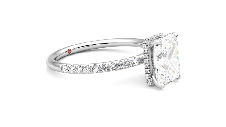 Taylor & Hart Thyme Radiant Engagement Ring 360 degree image 7