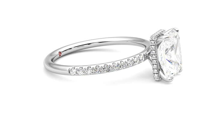 Taylor & Hart Thyme Radiant Engagement Ring 360 degree image 8