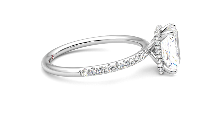 Taylor & Hart Thyme Radiant Engagement Ring 360 degree image 9