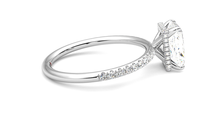 Taylor & Hart Thyme Radiant Engagement Ring 360 degree image 10