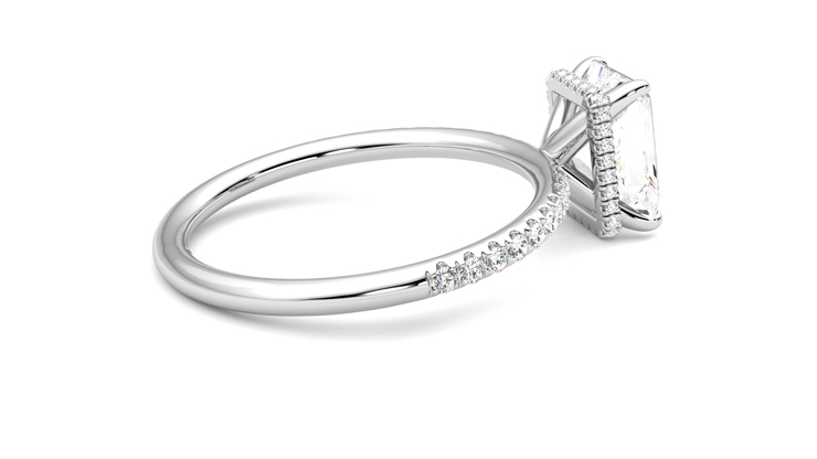 Taylor & Hart Thyme Radiant Engagement Ring 360 degree image 11