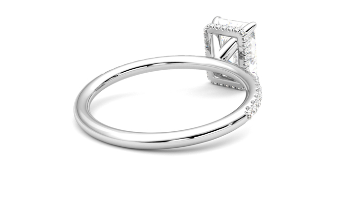 Taylor & Hart Thyme Radiant Engagement Ring 360 degree image 13
