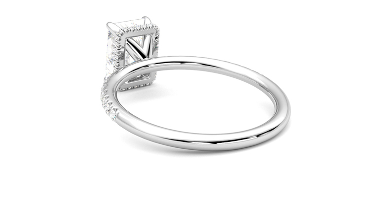 Taylor & Hart Thyme Radiant Engagement Ring 360 degree image 17