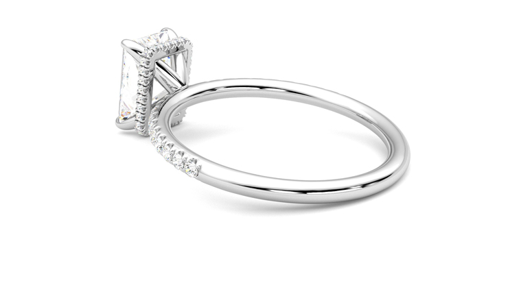 Taylor & Hart Thyme Radiant Engagement Ring 360 degree image 18