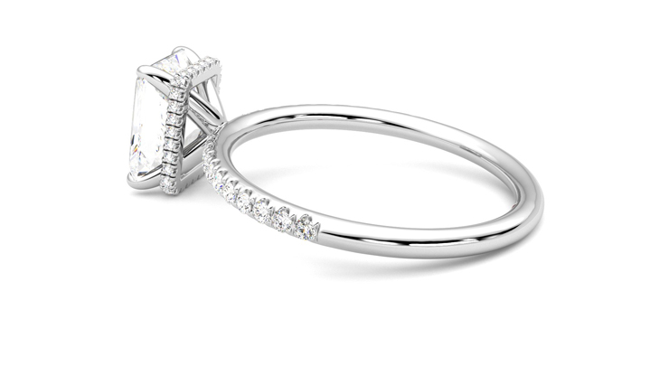 Taylor & Hart Thyme Radiant Engagement Ring 360 degree image 19