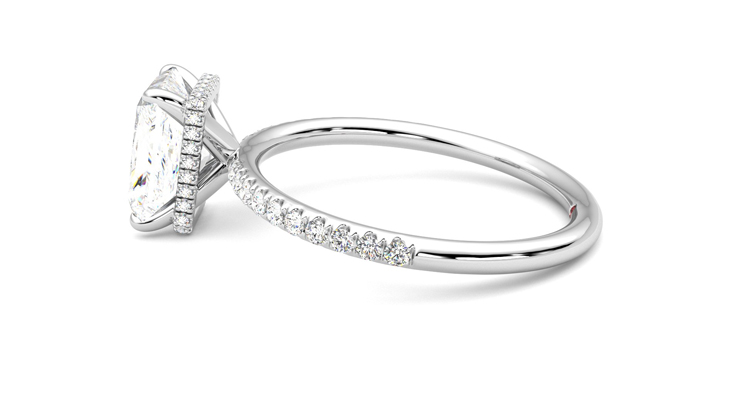 Taylor & Hart Thyme Radiant Engagement Ring 360 degree image 20