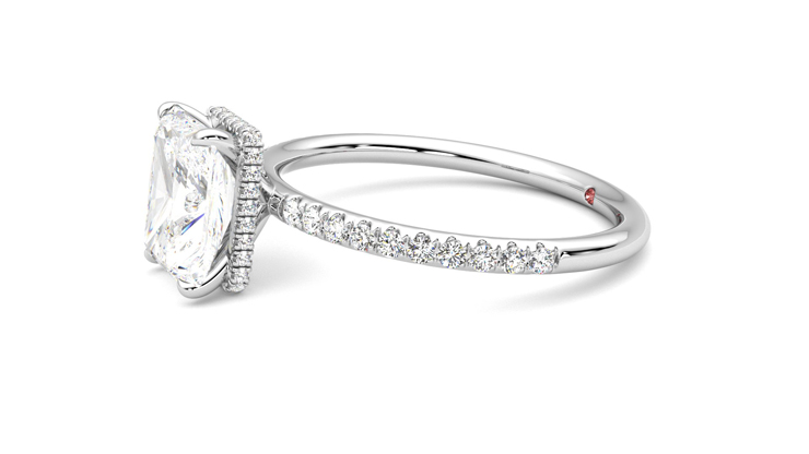 Taylor & Hart Thyme Radiant Engagement Ring 360 degree image 22