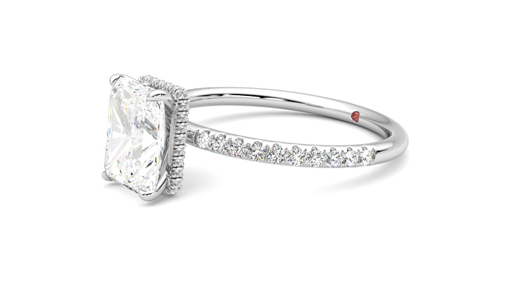 Taylor & Hart Thyme Radiant Engagement Ring 360 degree image 23