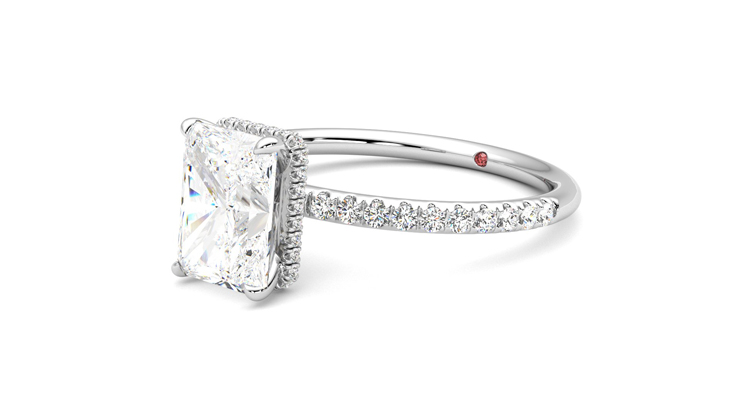 Taylor & Hart Thyme Radiant Engagement Ring 360 degree image 24