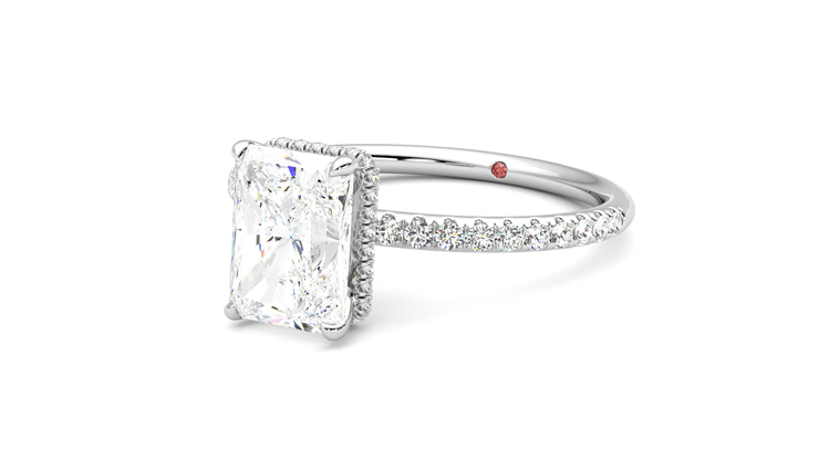 Taylor & Hart Thyme Radiant Engagement Ring 360 degree image 25