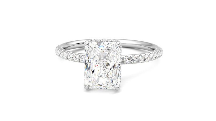 Taylor & Hart Thyme Radiant Engagement Ring 360 degree image 28
