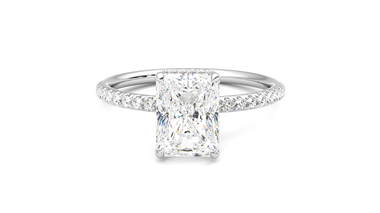 Taylor & Hart Thyme Radiant Engagement Ring 360 degree image 29