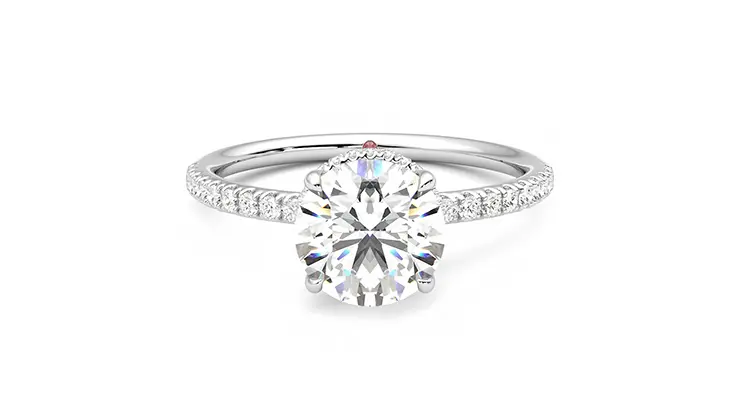 Taylor & Hart Thyme Round Engagement Ring 360 detail 01