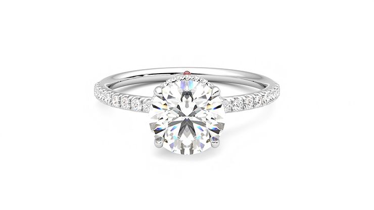 Taylor & Hart Thyme Round Engagement Ring 360 degree image 0
