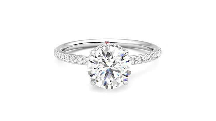 Taylor & Hart Thyme Round Engagement Ring 360 degree image 1