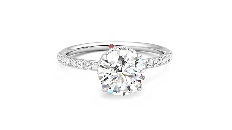 Taylor & Hart Thyme Round Engagement Ring 360 degree image 2