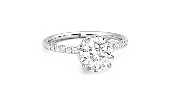 Taylor & Hart Thyme Round Engagement Ring 360 degree image 3