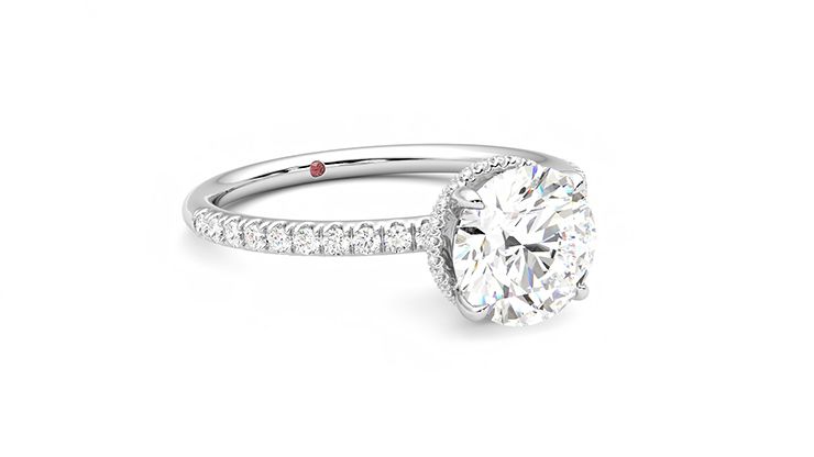 Taylor & Hart Thyme Round Engagement Ring 360 degree image 5
