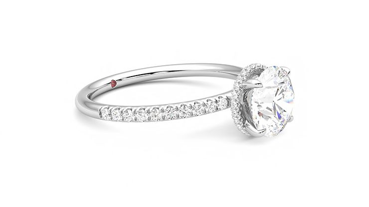 Taylor & Hart Thyme Round Engagement Ring 360 degree image 7
