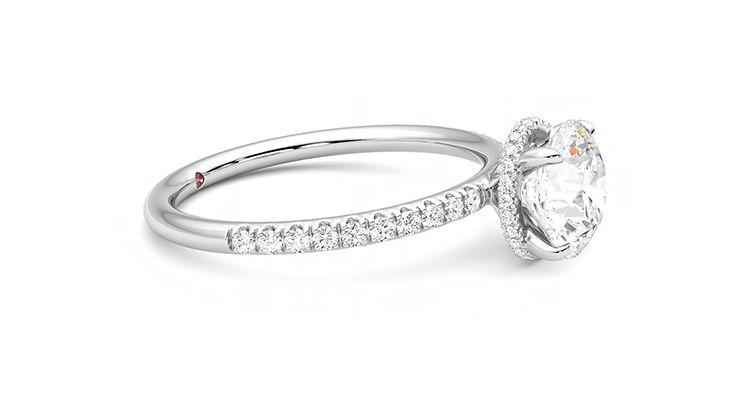 Taylor & Hart Thyme Round Engagement Ring 360 degree image 8