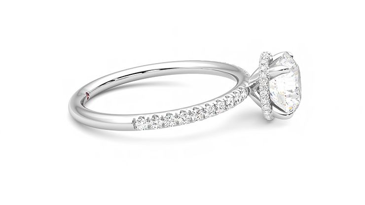 Taylor & Hart Thyme Round Engagement Ring 360 degree image 9
