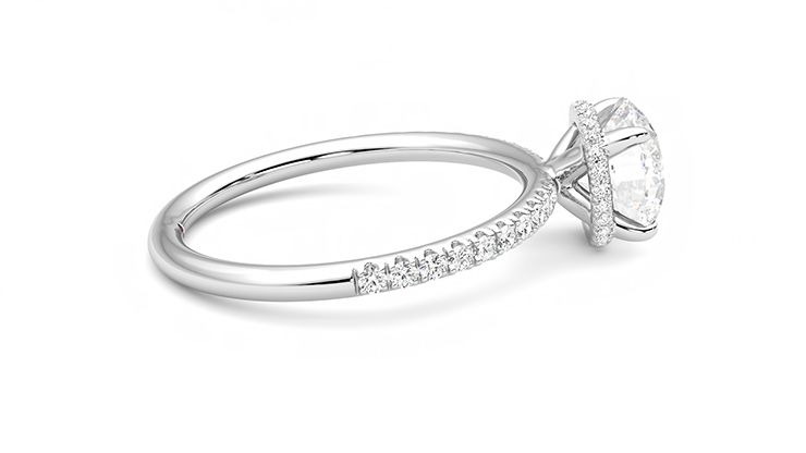 Taylor & Hart Thyme Round Engagement Ring 360 degree image 10