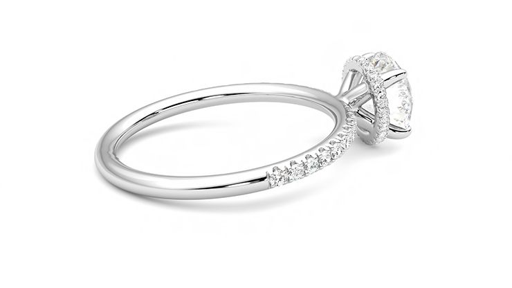Taylor & Hart Thyme Round Engagement Ring 360 degree image 11
