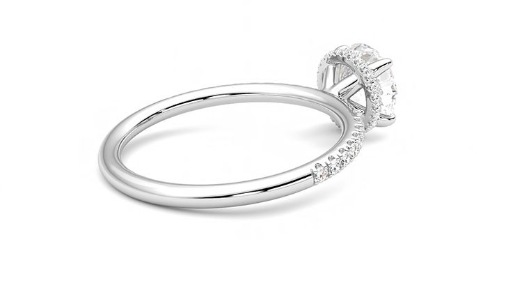 Taylor & Hart Thyme Round Engagement Ring 360 degree image 12