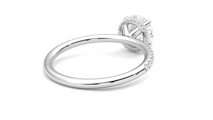 Taylor & Hart Thyme Round Engagement Ring 360 degree image 13
