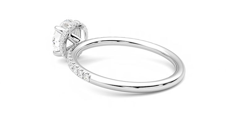 Taylor & Hart Thyme Round Engagement Ring 360 degree image 18