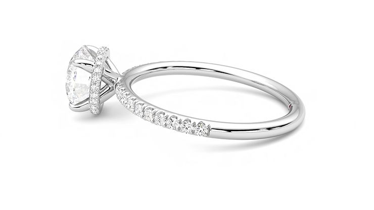 Taylor & Hart Thyme Round Engagement Ring 360 degree image 20