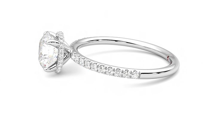 Taylor & Hart Thyme Round Engagement Ring 360 degree image 21