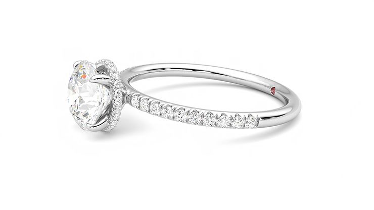 Taylor & Hart Thyme Round Engagement Ring 360 degree image 22