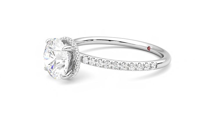 Taylor & Hart Thyme Round Engagement Ring 360 degree image 23