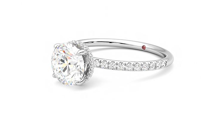 Taylor & Hart Thyme Round Engagement Ring 360 degree image 24