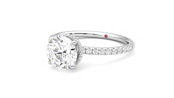 Taylor & Hart Thyme Round Engagement Ring 360 degree image 25