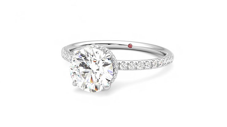 Taylor & Hart Thyme Round Engagement Ring 360 degree image 26