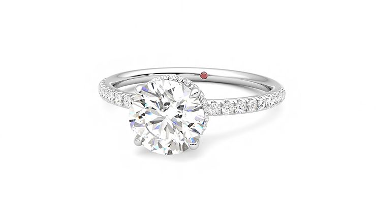 Taylor & Hart Thyme Round Engagement Ring 360 degree image 27