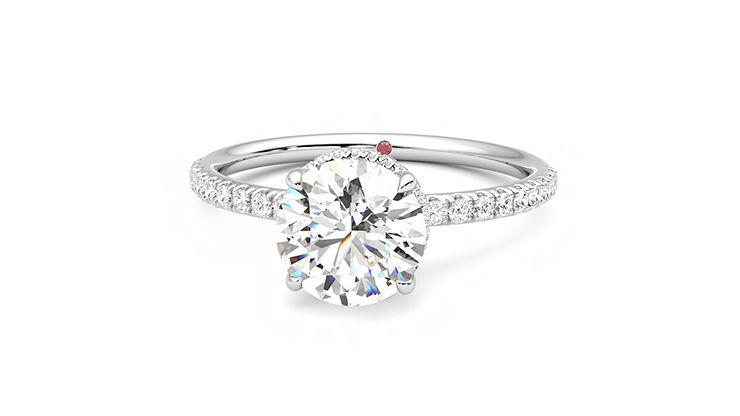 Taylor & Hart Thyme Round Engagement Ring 360 degree image 28