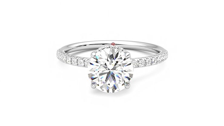 Taylor & Hart Thyme Round Engagement Ring 360 degree image 29