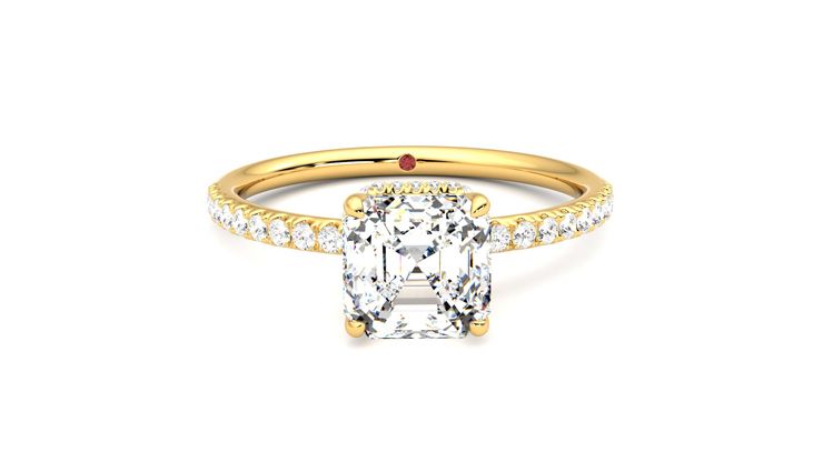 Taylor & Hart Thyme Asscher Engagement Ring 360 degree image 1