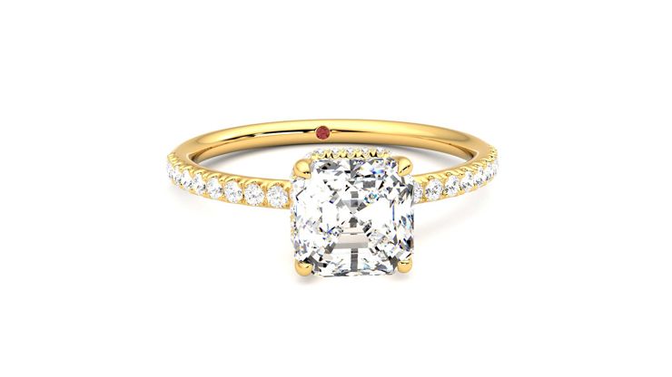 Taylor & Hart Thyme Asscher Engagement Ring 360 degree image 2