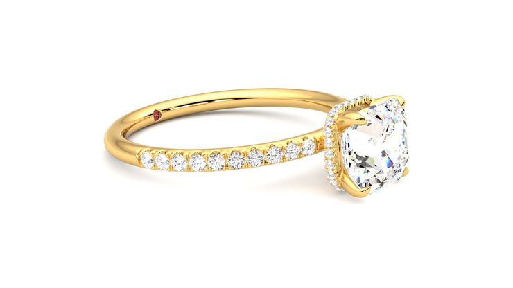 Taylor & Hart Thyme Asscher Engagement Ring 360 degree image 7