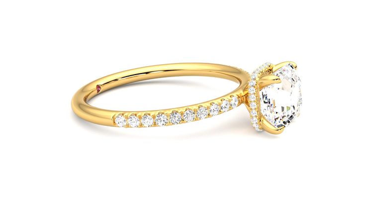 Taylor & Hart Thyme Asscher Engagement Ring 360 degree image 8