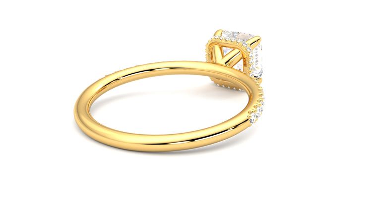 Taylor & Hart Thyme Asscher Engagement Ring 360 degree image 13