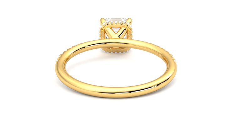 Taylor & Hart Thyme Asscher Engagement Ring 360 degree image 15