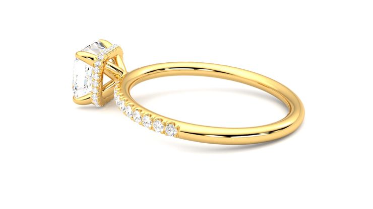 Taylor & Hart Thyme Asscher Engagement Ring 360 degree image 19