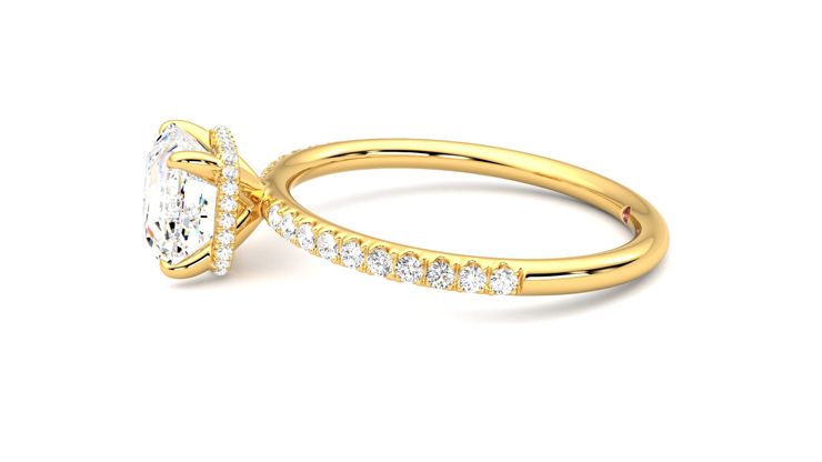 Taylor & Hart Thyme Asscher Engagement Ring 360 degree image 21
