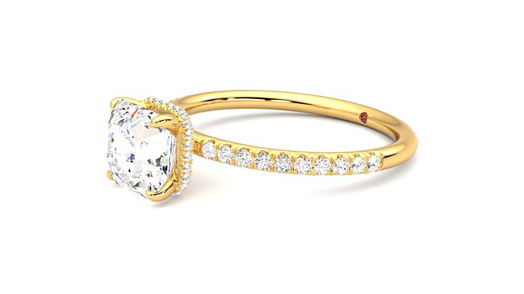 Taylor & Hart Thyme Asscher Engagement Ring 360 degree image 23