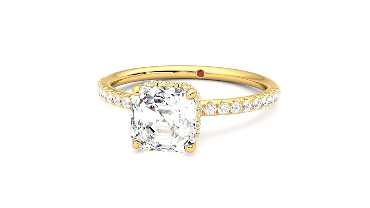 Taylor & Hart Thyme Asscher Engagement Ring 360 degree image 27